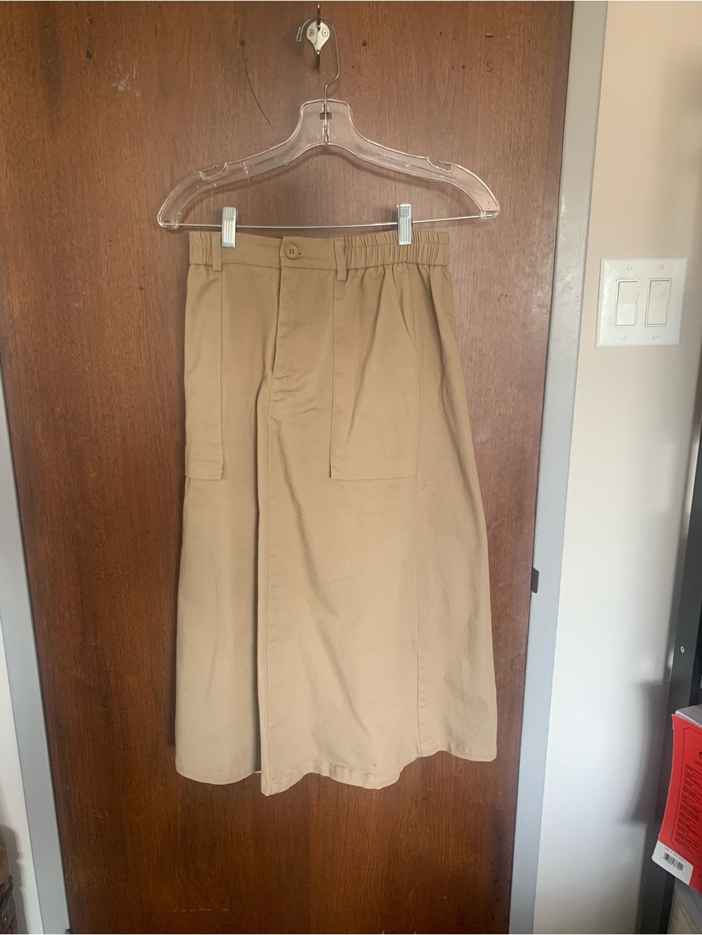 Women’s Midi Skirt in Tan - Classic A-Line